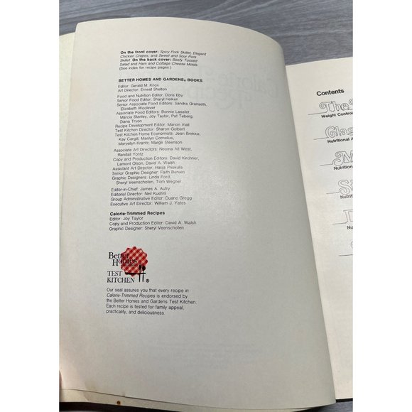 Calorie Trimmed Recipes Cookbook Better Homes and Gardens 210 Recipes 1982 - Picture 7 of 9